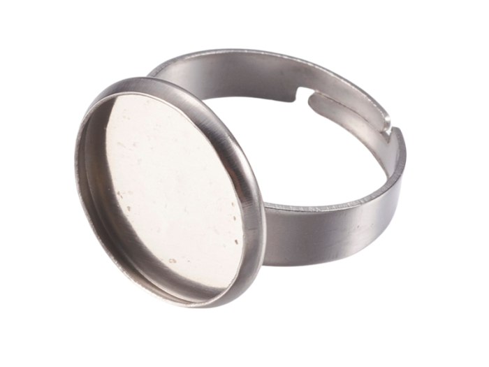 [50318] Baza pierścionka ze stali nierdzewnej na kaboszon 14mm