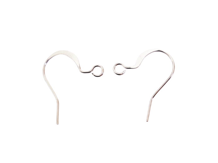 [404106] Bigle klasyczne spłaszczone w kolorze srebra 10 par