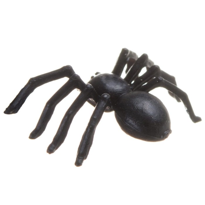 [80517] Sztuczne pająki plastikowe czarne 10szt