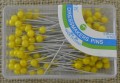 [640102] Szpilki krawieckie z perełką 35mm 80 sztuk żółte