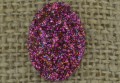 [04651] Kaboszon brokatowy druzy różowy 18*13mm