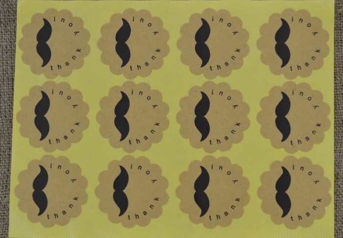 72105 Naklejka z napisem thank you 38mm 6szt