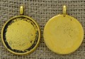[20111] Klasyczna baza medalionu w kolorze złotym na kaboszon 20mm
