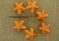 [680157] Gwiazdki brokatowe na druciku 4,5cm 6szt miedziane
