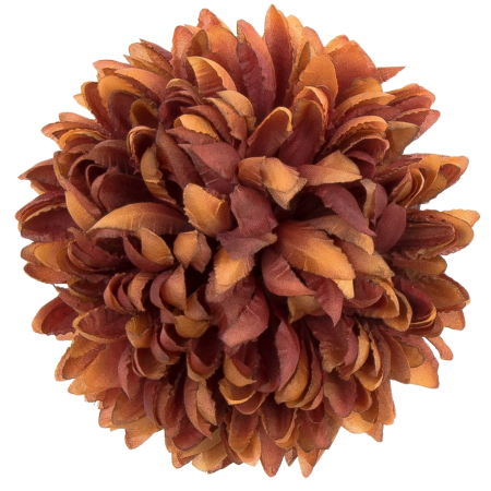 [68d8351] Główka chryzantema 16 płatków 14cm brązowa