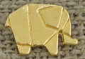 [207153] Zawieszka mała słoń origami w kolorze złotym