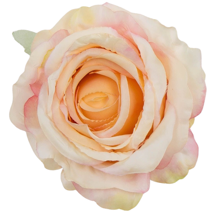 [68b2001] Róża główka 10cm różowo- kremowa