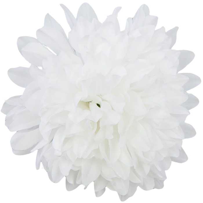 [68d7753] Główka chryzantema 7 płatków 13cm biała 6szt