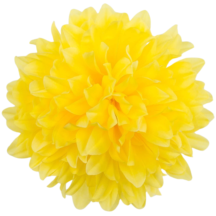 [68d7707] Główka chryzantema 7 płatków 13cm żółta 6szt
