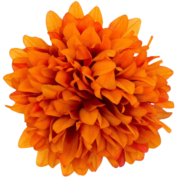 [68d7709] Główka chryzantema 7 płatków 13cm pomarańczowa 6szt