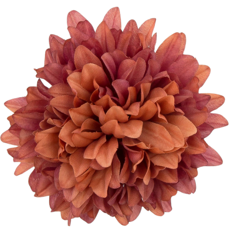 [68d7751] Główka chryzantema 7 płatków 13cm brązowa 6szt