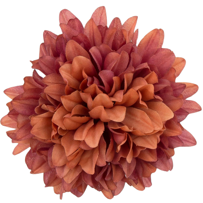 [68d7751] Główka chryzantema 7 płatków 13cm brązowa 6szt