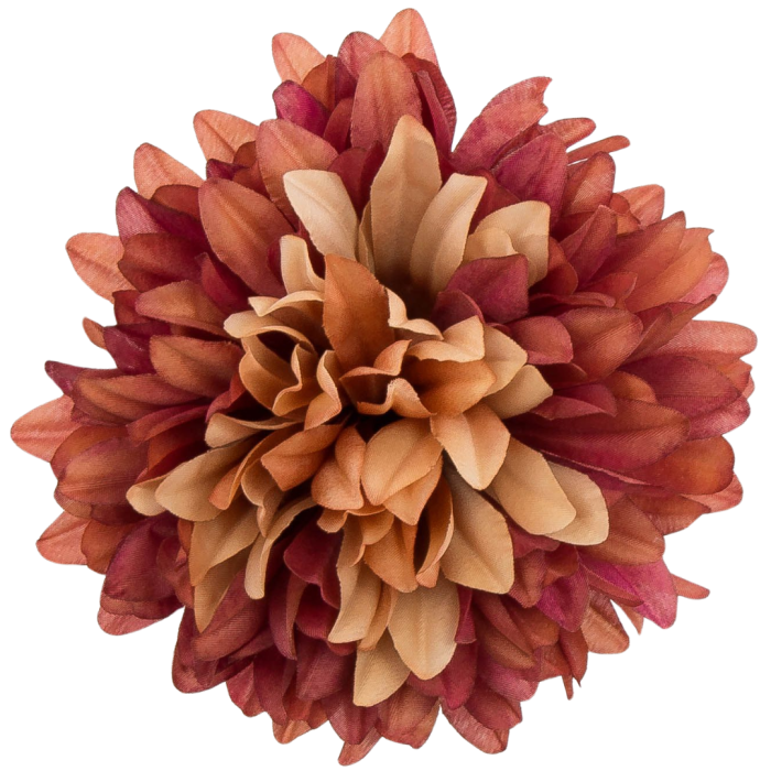 [68d7752] Główka chryzantema 7 płatków 13cm brązowa cieniowana 6szt