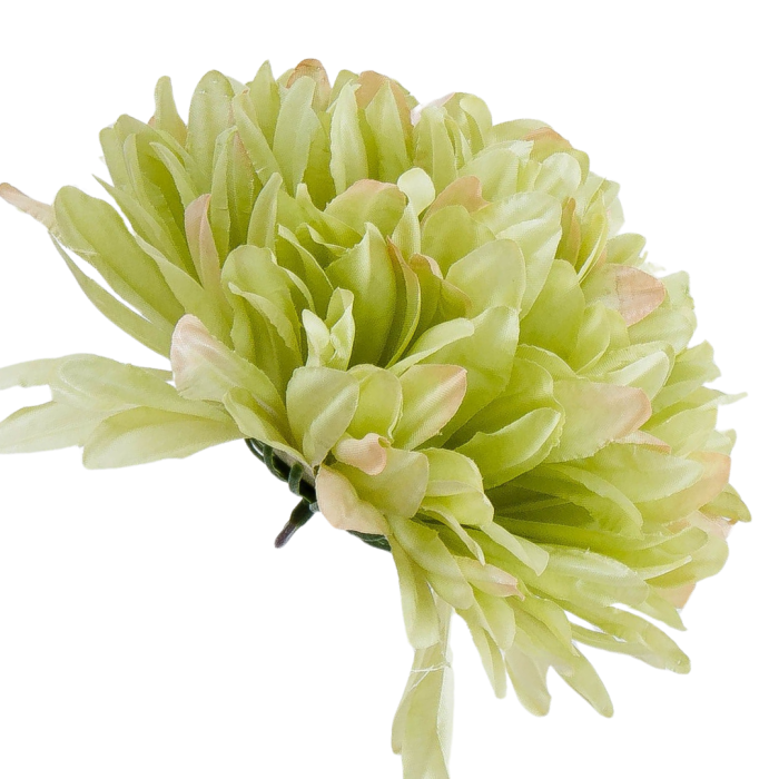 [68c0882] Główka kwiatowa chryzantema 12 płatków 18cm zielona