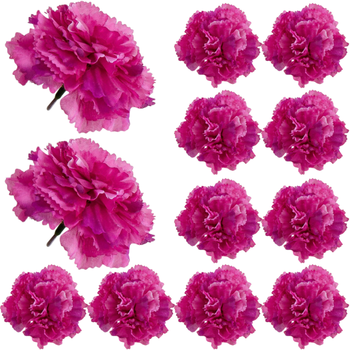 [w11067] Goździk główka 9cm różowa 12szt