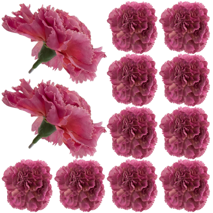 [w11068] Goździk główka 9cm ciemnoróżowa 12szt