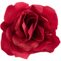 [68w1211] Główka kwiatowa róża welurowa 9cm czerwona