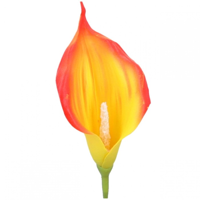 [68kr1941h] Główka z pianki calla pomarańczowo- żółta 12cm 6szt