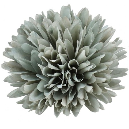 [68kr1838e] Główka kwiatowa chryzantema szara 8cm