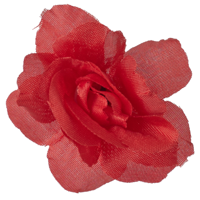 [68w3102] Główka kwiatowa róża mini czerwona 4cm 12szt