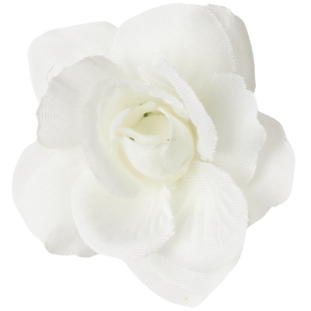 [68w3103] Główka kwiatowa róża mini kremowa 5cm 12szt