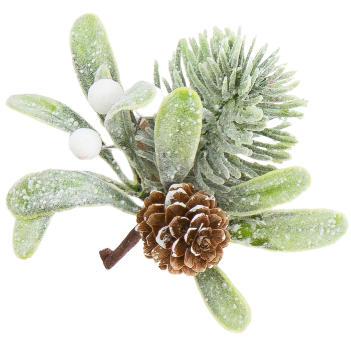 [68xb5101] Gałązka świąteczna z szyszką pik 10cm