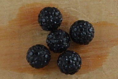 {90605} Koralik cyrkoniowy czarny 10mm