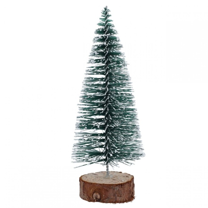 [680360] Choinka ośnieżona na pieńku 12cm