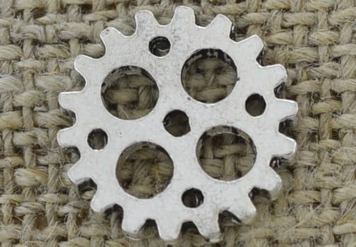 [312214] Element ozdobny steampunk tryb w kolorze srebrnym 15mm
