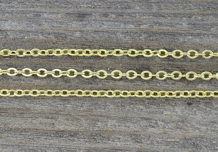 21108 Łańcuszek anchor 2*1,8mm w kolorze złota 