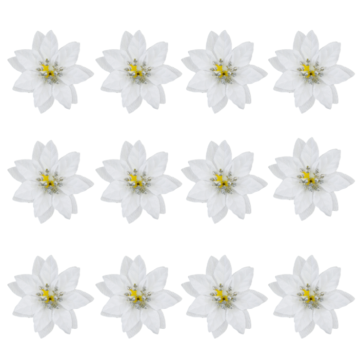 [680322] Poinsecja główka 6cm ecru 12szt