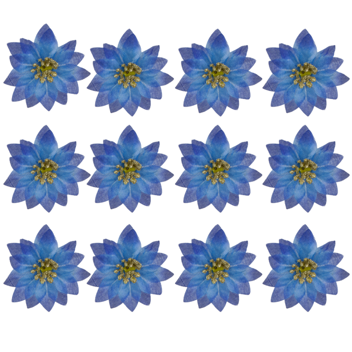 [68yy0323] Poinsecja główka 6cm granatowa 12szt