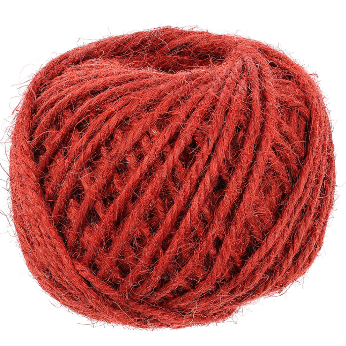 [74107] Sznurek jutowy czerwony 35 metrów 2mm