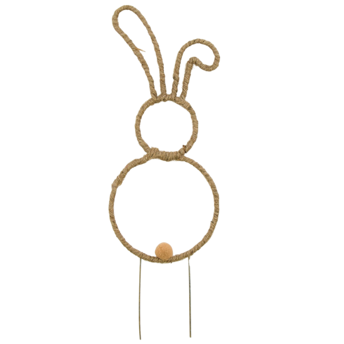 [wfn1101] Ozdoba wielkanocna zajączek z ogonkiem na piku 35cm