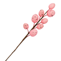 [68th0205] Gałązka ozdobna wielkanocna pisanki różowe 15cm