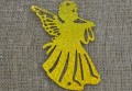 ś07237 Element ozdobny, zawieszka aniołek w kolorze złotym
