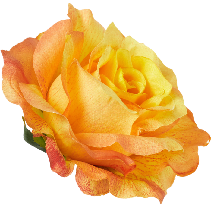 [68b5205] Róża główka rozkwitnięta 10cm żółto- pomarańczowa