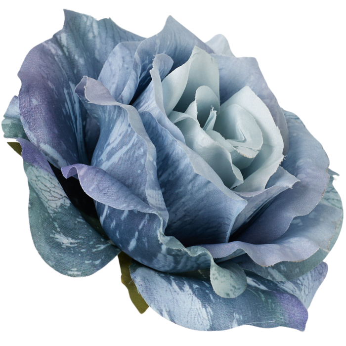 [68b5250] Róża główka rozkwitnięta 10cm szaroniebieska