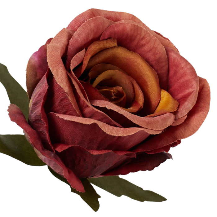 [68b5139] Róża główka wyrobowa 9cm jasnomahoniowa