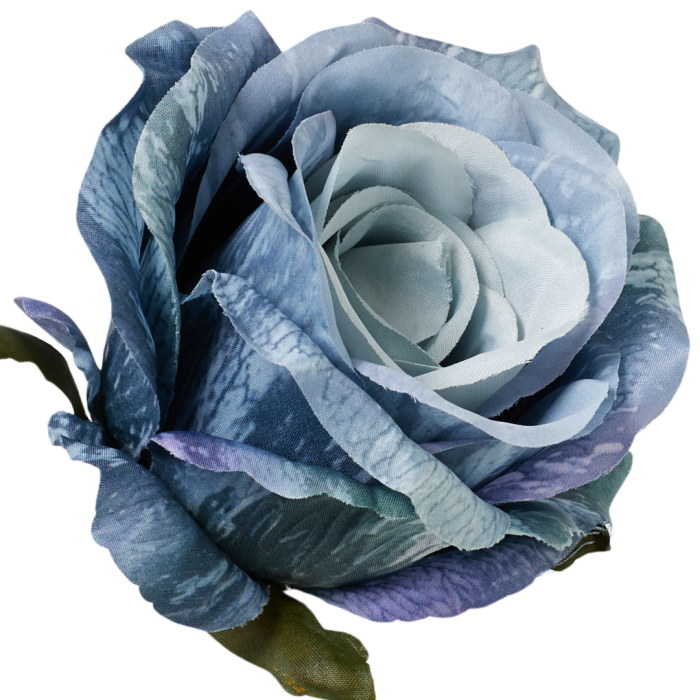 [68b5150] Róża główka wyrobowa 9cm szaroniebieska