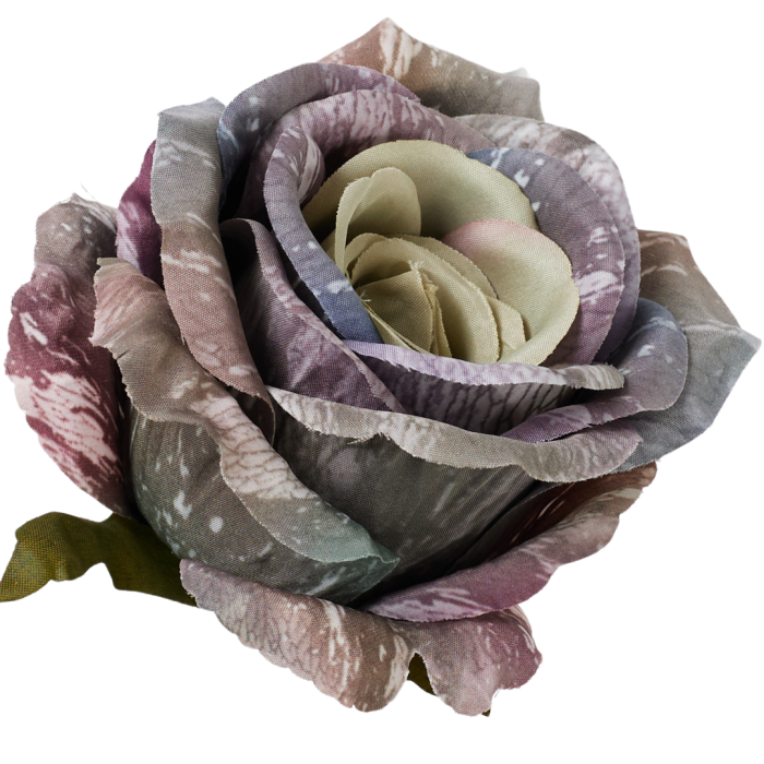 [68b5151] Róża główka wyrobowa 9cm zielona cieniowana