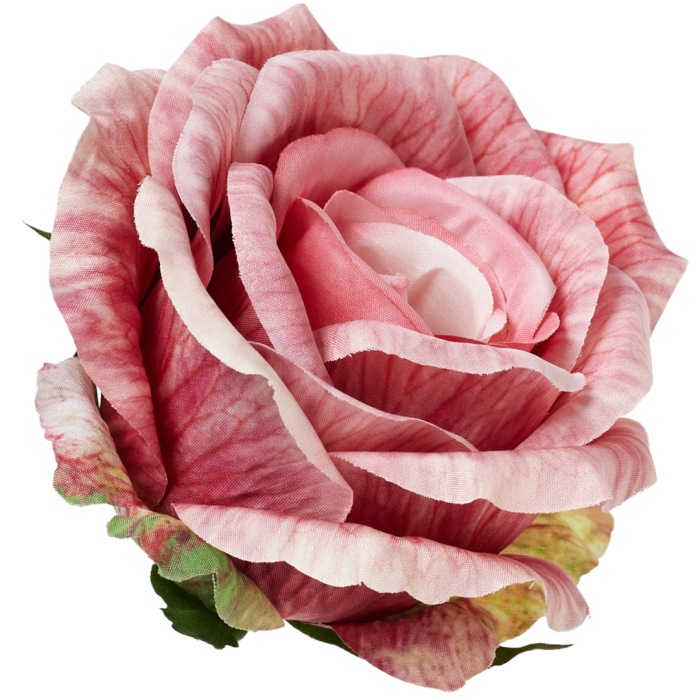 [68b5158] Róża główka wyrobowa 9cm różowa cieniowana