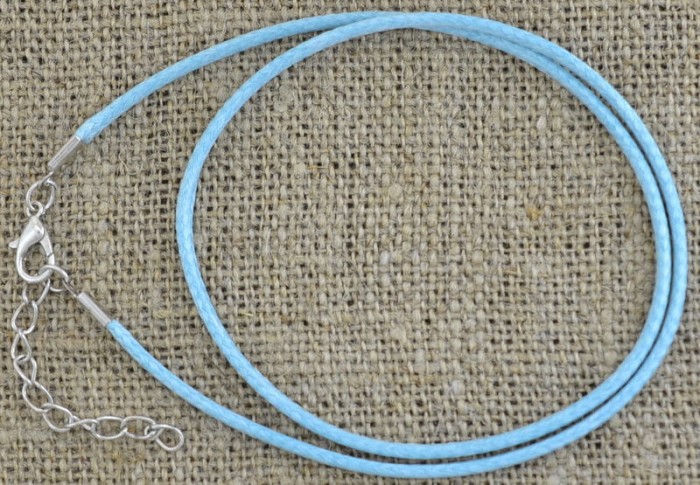 15129 Baza naszyjnika imitacja skóry błękitna