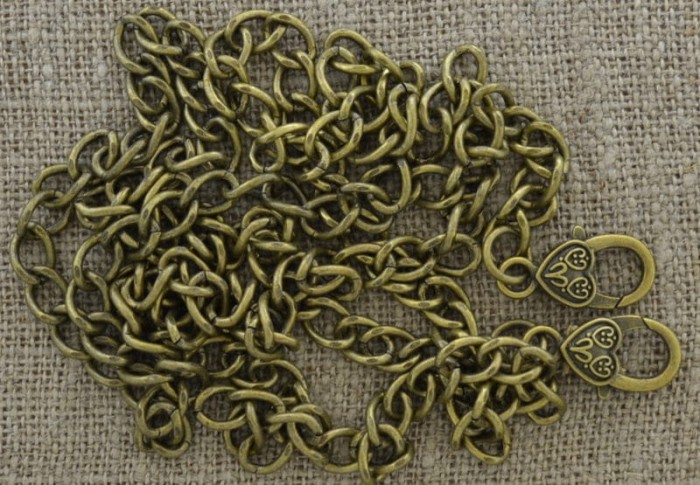 [11150] Łańcuszek do torebki 11,1*7,8mm w kolorze brązu 1,2m