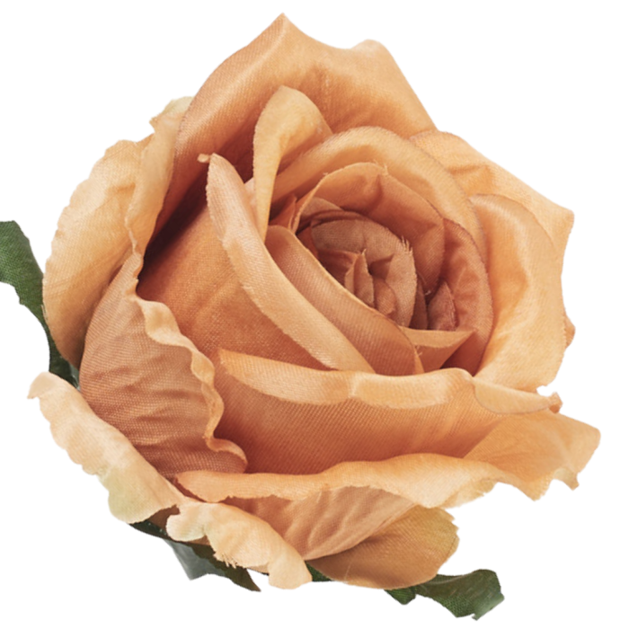 [68b53070] Róża główka wyrobowa 10cm karmelowa