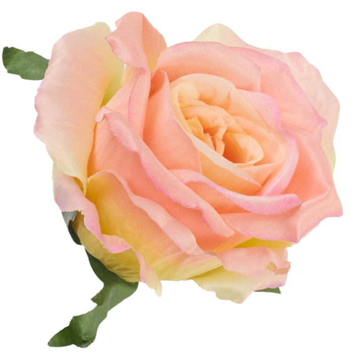 [68b53083] Róża główka wyrobowa 10cm kremowo- różowa