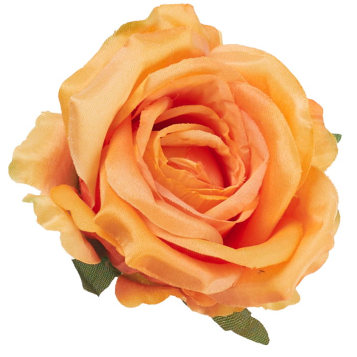 [68b53088] Róża główka wyrobowa 10cm pomarańczowa
