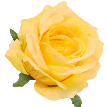 [68b53112] Róża główka wyrobowa 10cm jasnożółta