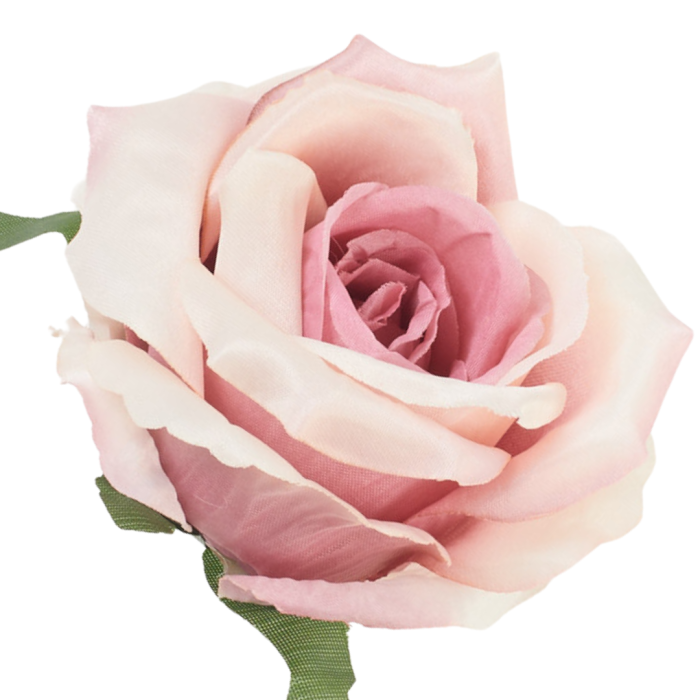 [68b53201] Róża główka wyrobowa 10cm różowy cieniowany