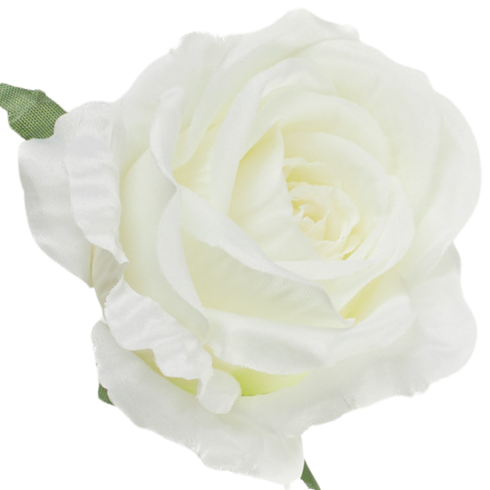 [68b53204] Róża główka wyrobowa 10cm kremowa